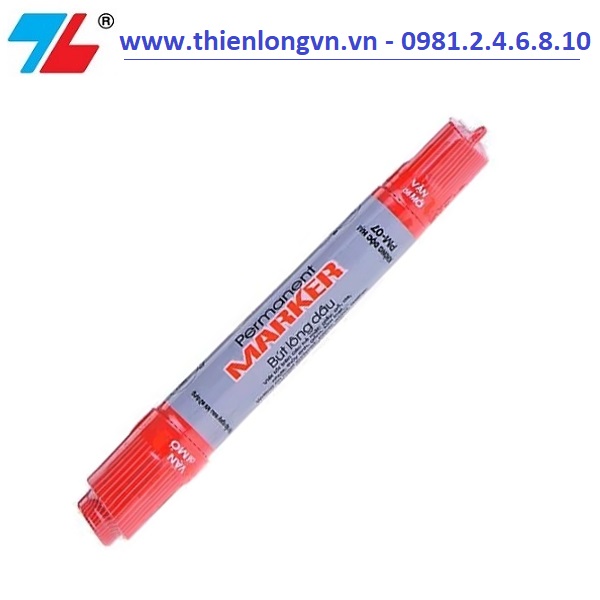 Combo 5 cây bút lông dầu 2 đầu Thiên Long; PM-07 đỏ