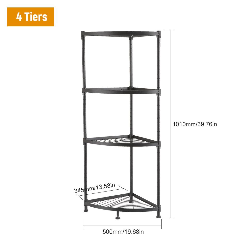 Giá đỡ ở góc 4 tầng có thể tháo rời, điều chỉnh khoảng cách các tầng bằng thép carbon siêu bền
