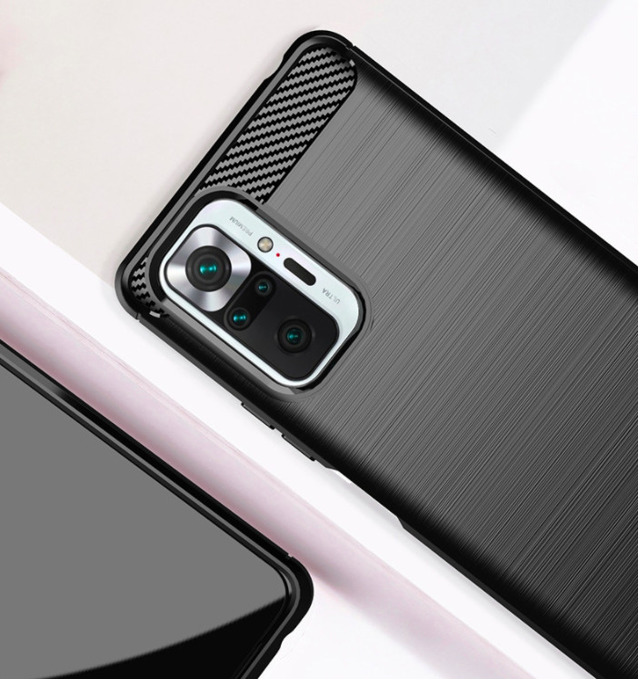 Ốp lưng chống sốc Vân Sợi Carbon cho Xiaomi Redmi Note 10 Pro - Hàng nhập khẩu