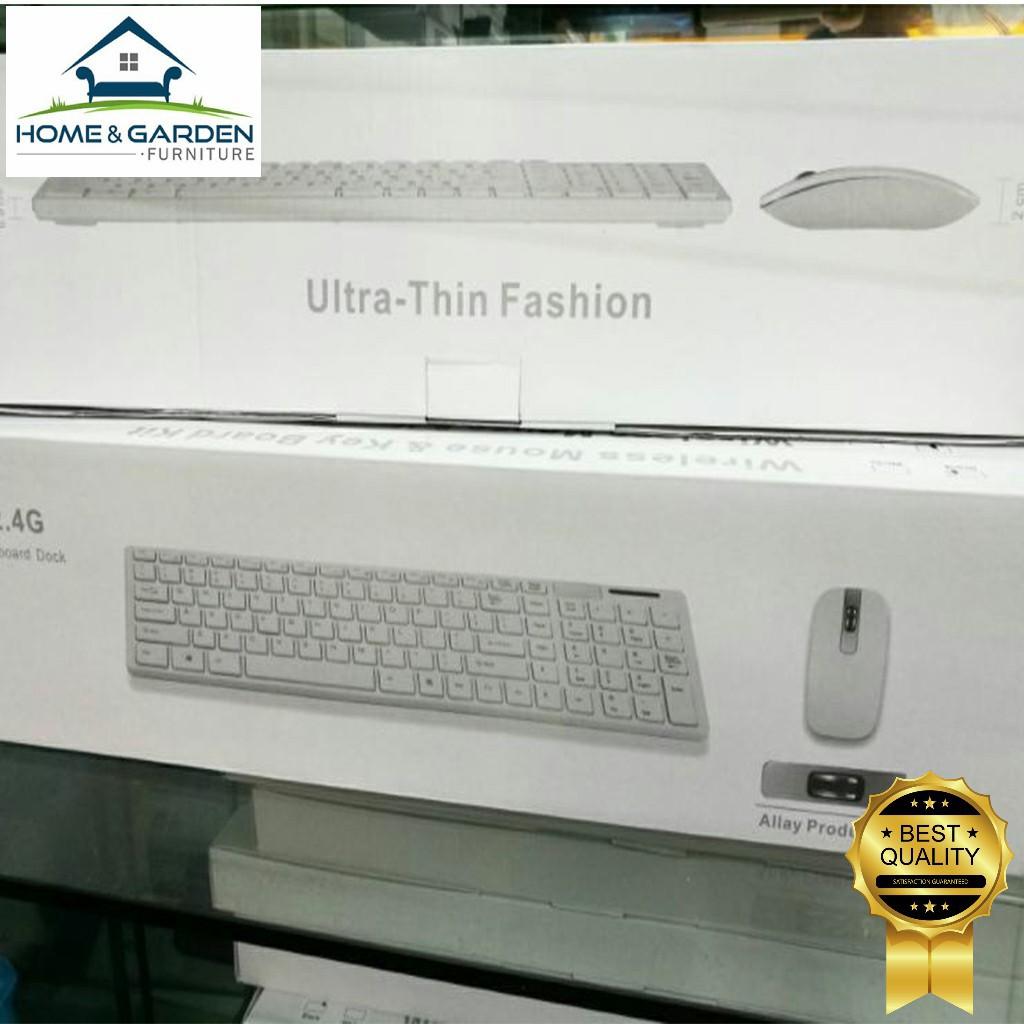 EuroQuality Bộ bàn phím và chuột không dây Ultra-Thin Fashion 2.4Ghz (Màu Đen)