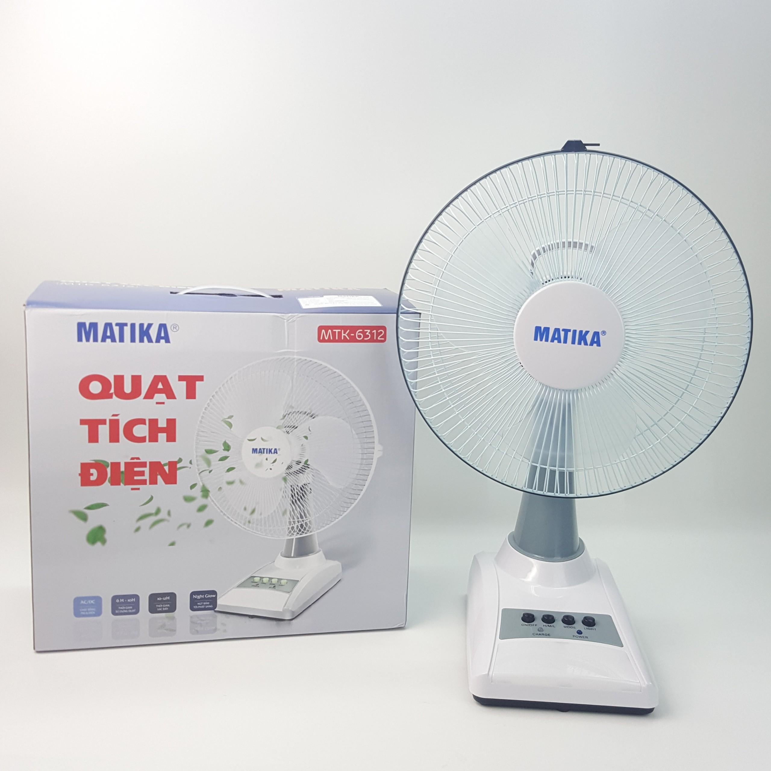 Quạt tích điện Matika MTK- 6312 -  Hàng Chính Hãng