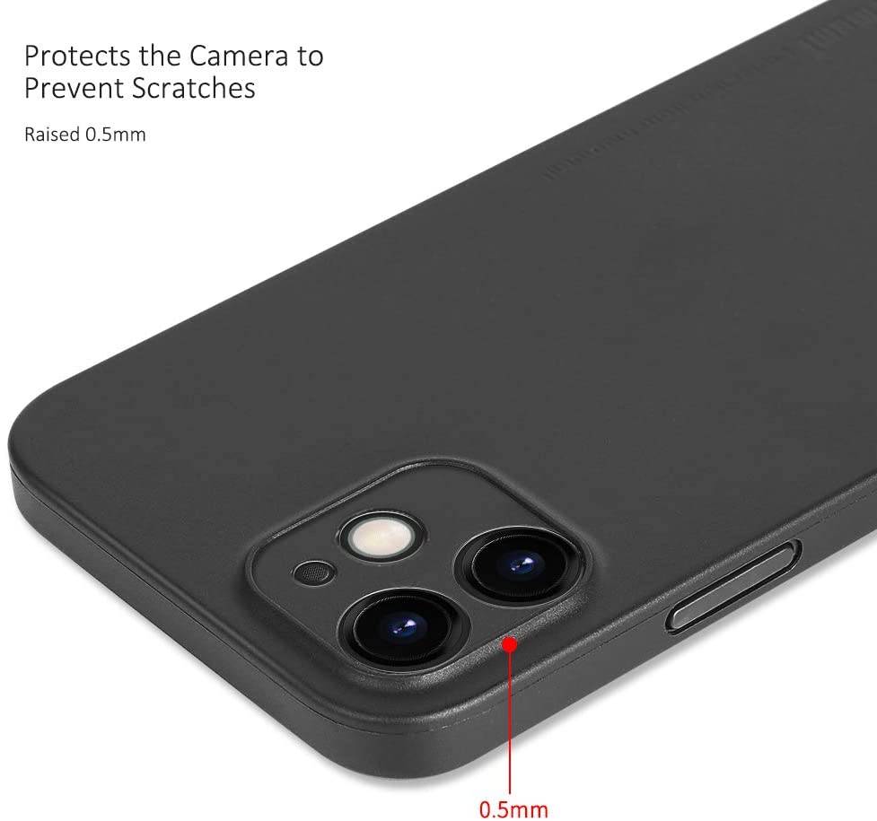 Ốp lưng nhám cho iPhone 12 (6.1 inch) siêu mỏng 0.3mm hiệu Memumi ( có gờ bảo vệ camera, mỏng 0.3mm, chống trầy, chống bụi) - Hàng nhập khẩu