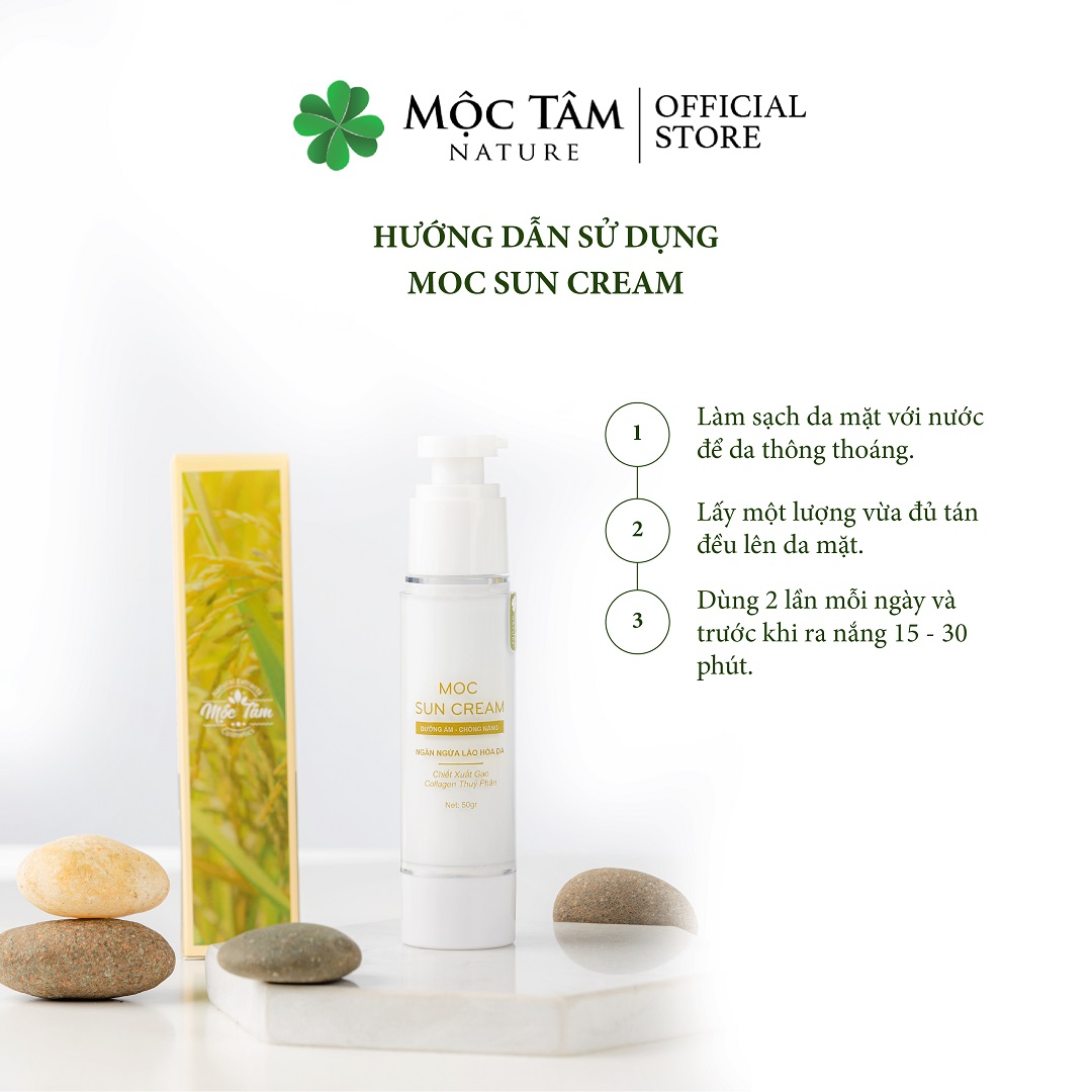 Kem Chống Nắng SPF65 Moc Sun Cream 50g - Ngăn Chặn Tia UV, Dưỡng Ẩm, Ngừa Lão Hóa