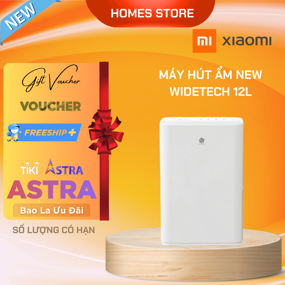 Máy Hút Ẩm Không Khí XIAOMI NEW WIDETECH 12L Cảm Ứng Hiển Thị Thông Số, Kết Nối App, Phù Hợp Không Gian 25 m2, Công Suất 165W - Hàng Chính Hãng