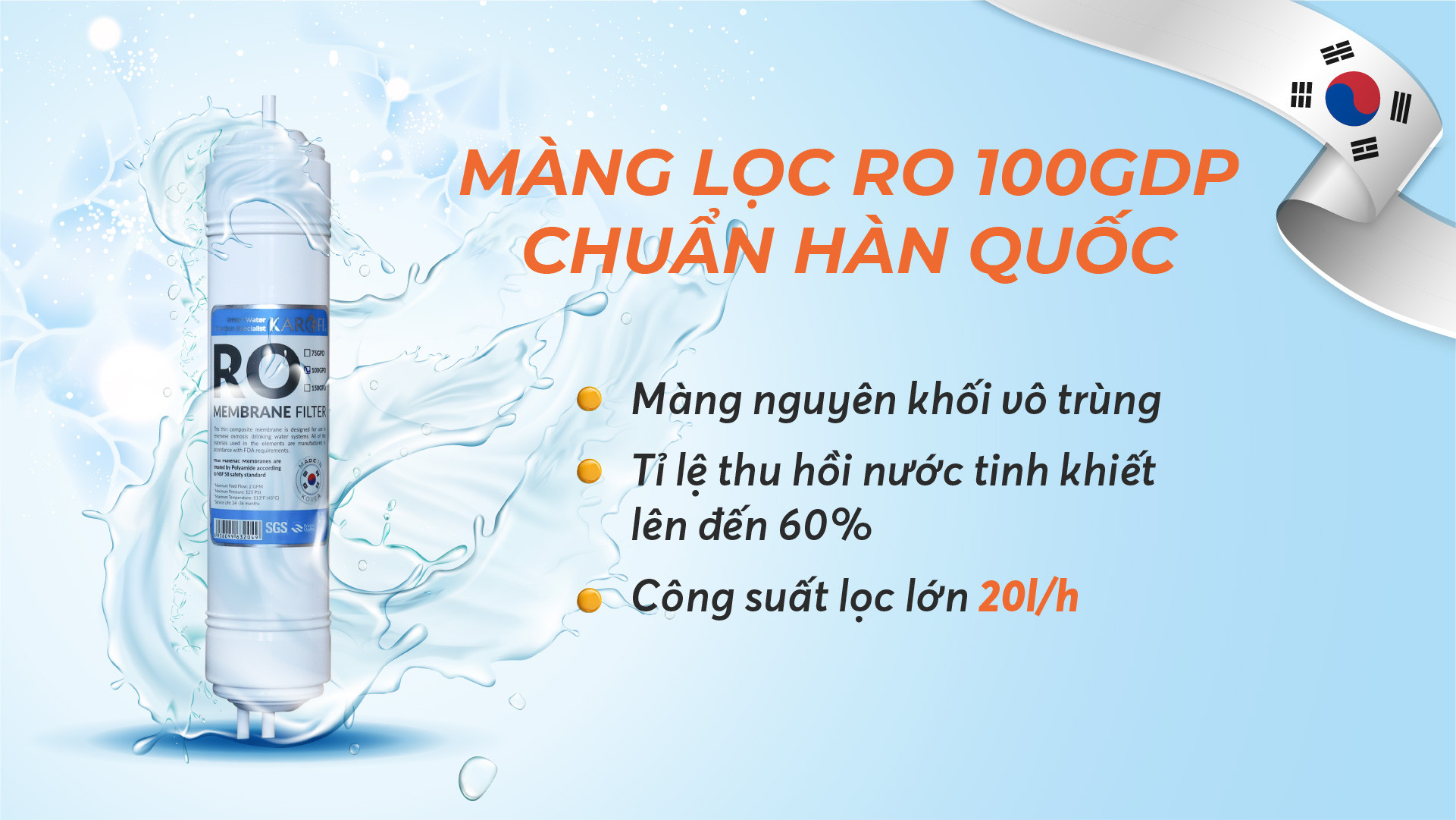 Máy lọc nước 8 lõi lọc hàng chính hãng Karofi Livotec 311, màng RO 100GDP Hàn Quốc