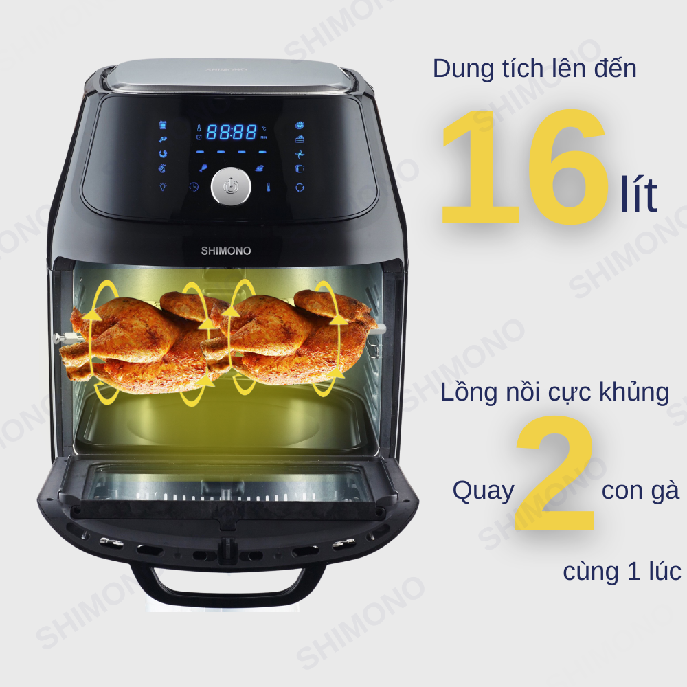 Nồi Chiên Không Dầu Shimono SM-AF1605T - Hàng Chính Hãng