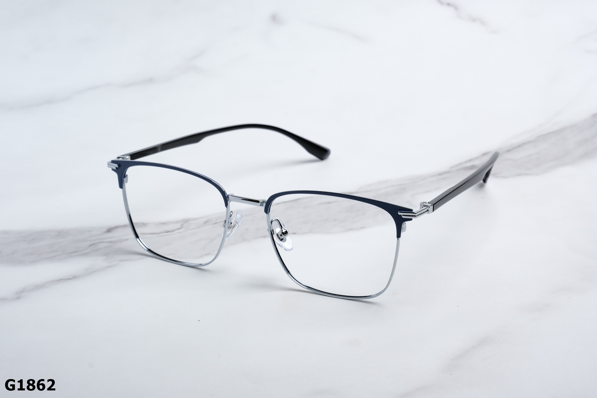 Gọng Kính Cận Vuông Nửa Viền Thời Trang Unisex G1862