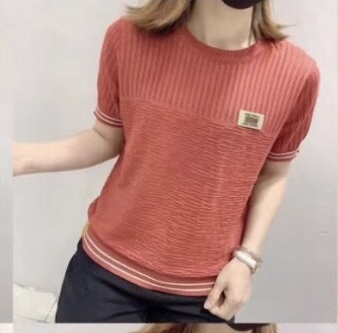 Áo len dệt kim mặc mùa hè thoáng mát giặt không nhăn,free size 55kg
