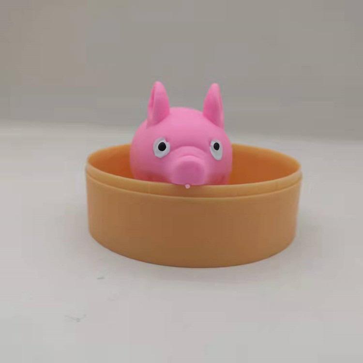 Bánh bao heo hồng heo trắng màn thầu squyshi mềm mại squishy mochi