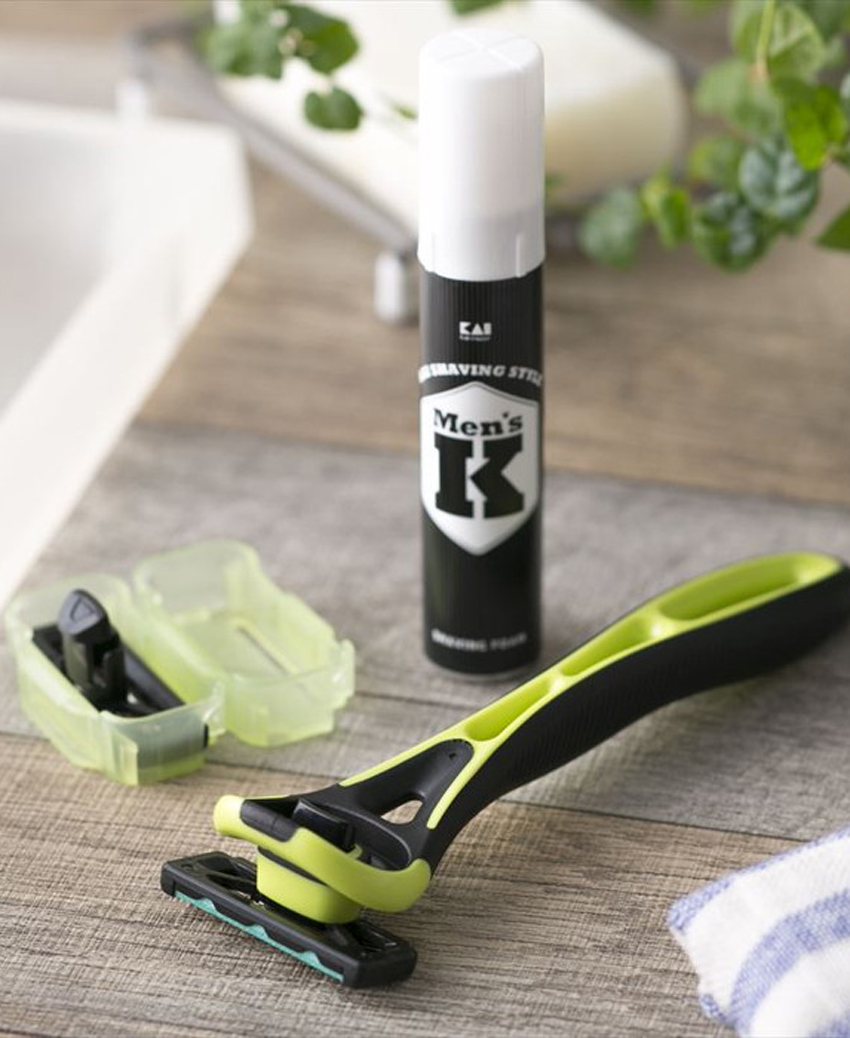 Set dao cạo râu 5 lưỡi kép KAI nội địa Nhật Bản
