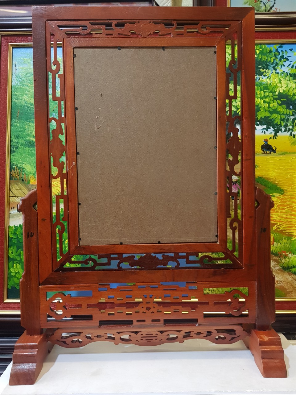 khung ảnh thờ bằng gỗ hương 25x35cm