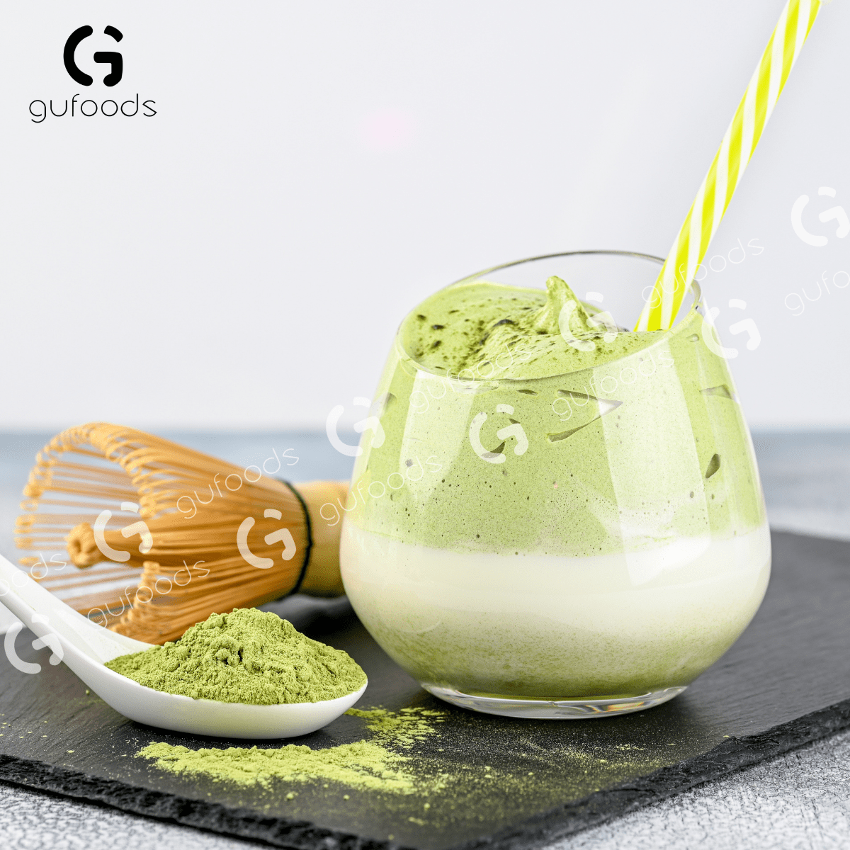 Bột Matcha trà Ôlong GUfoods (túi 50g) - Pha chế Barista, Giàu EGCG và chất chống oxy hóa, Vị umami tự nhiên, Eat clean, Healthy, Làm đẹp