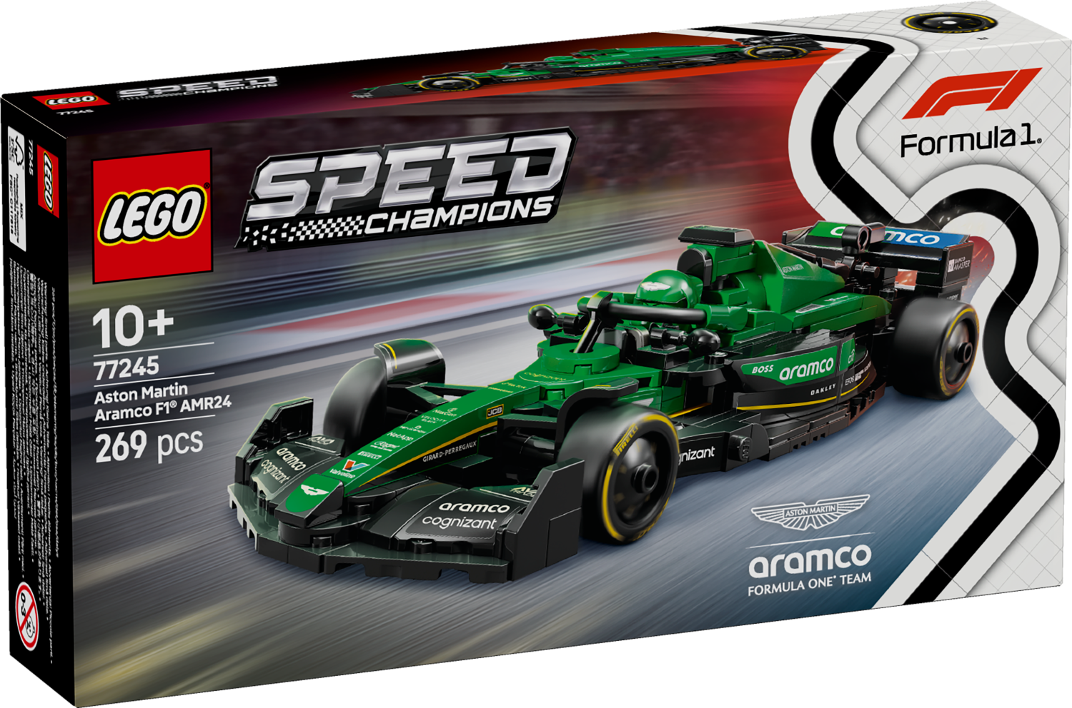 Đồ Chơi Lắp Ráp Xe Đua Aston Martin Aramco F1 AMR24 - Lego Speed Champions 77245 (269 Mảnh Ghép)