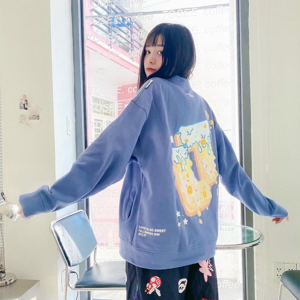 Áo Khoác Cardigan Nỉ Bông LENG FABULOUS Print form rộng Unisex Nam/Nữ Ulzzang