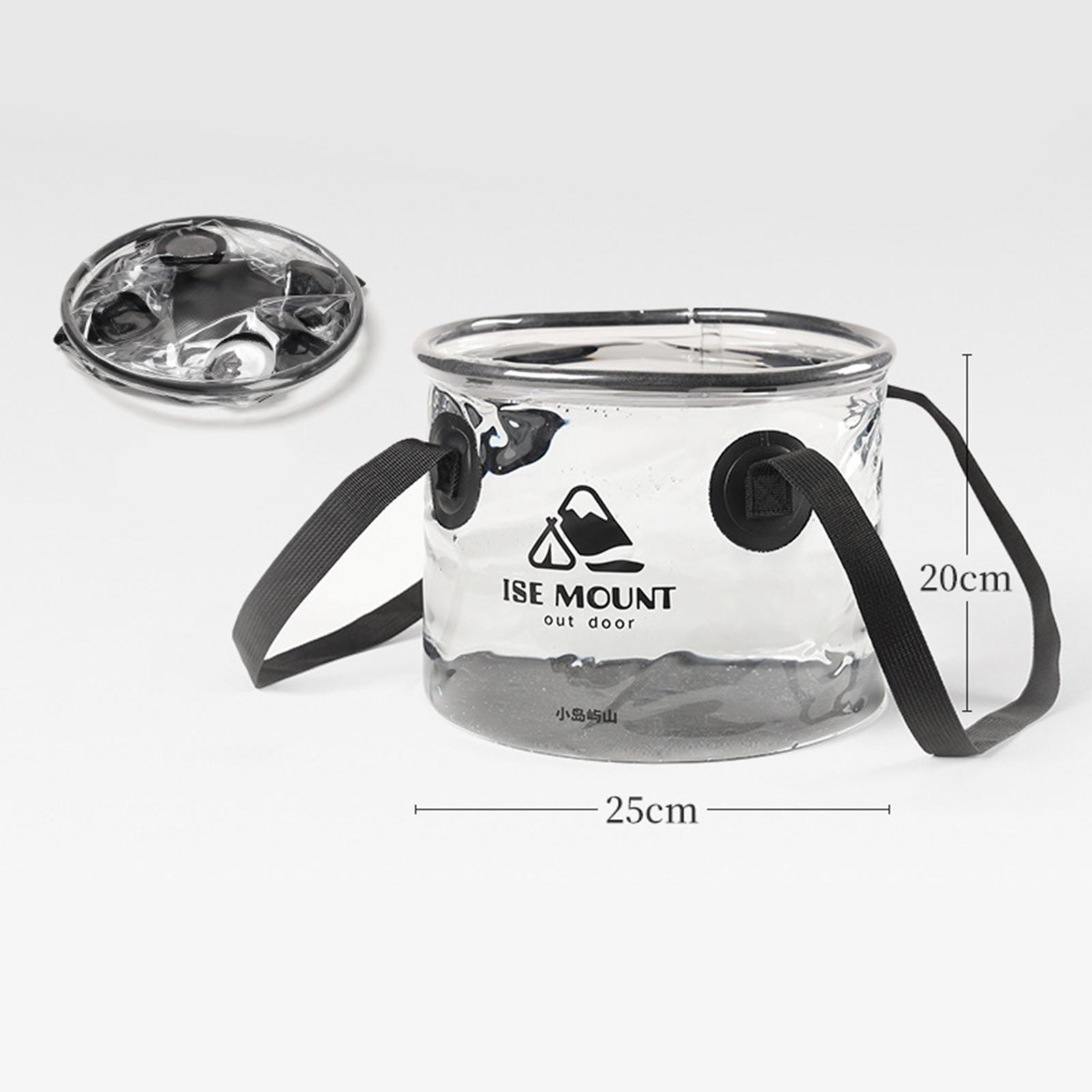 Collapsible Bucket with Handle Folding Water Bucket Camping Wash Tub Kitchen Portable Water Container Wash Basin for Cleaning Outdoor Hiking