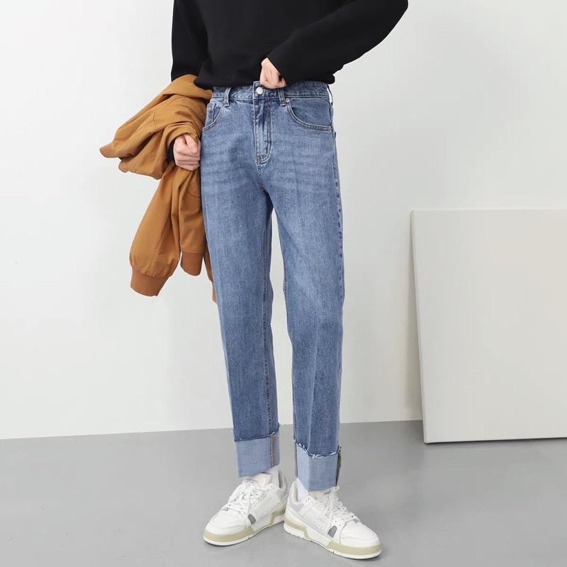 Quần baggy lên lay quần baggy jeans nam