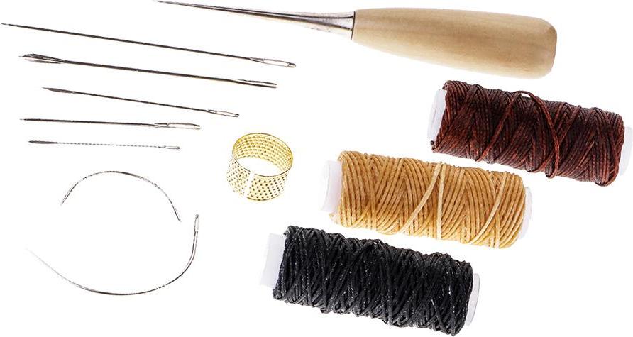 12 Cái/Bộ Da Sáp Đường Chỉ May Đường Chỉ May Kim Khâu Bộ Dụng Cụ