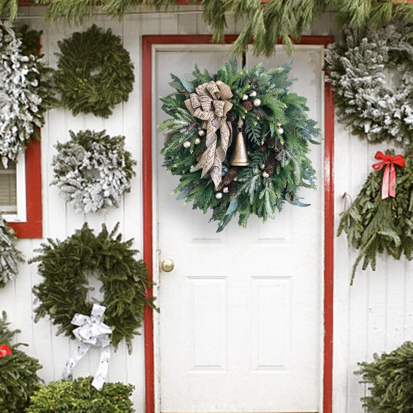 Artificial Wreath Christmas Winter Wreath Garland for Door Wedding
