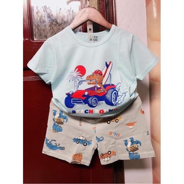 Bộ cộc tay xuất Hàn cho bé trai size 8-15kg