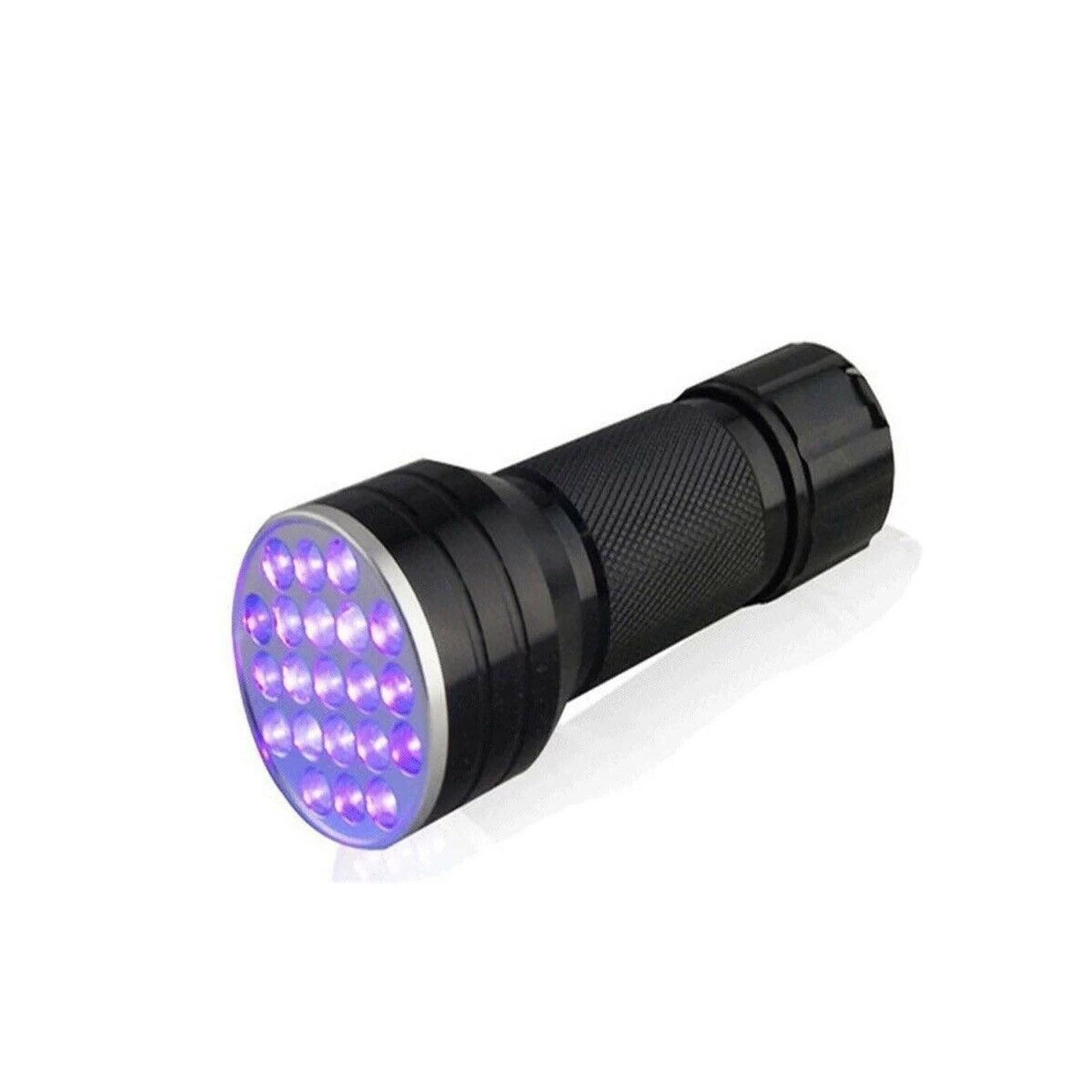 21 LEDs 395nm UV Flashlights Detector for Pets Urine & Stains Battery Powered Multi-functional Mini Handheld Flashlight