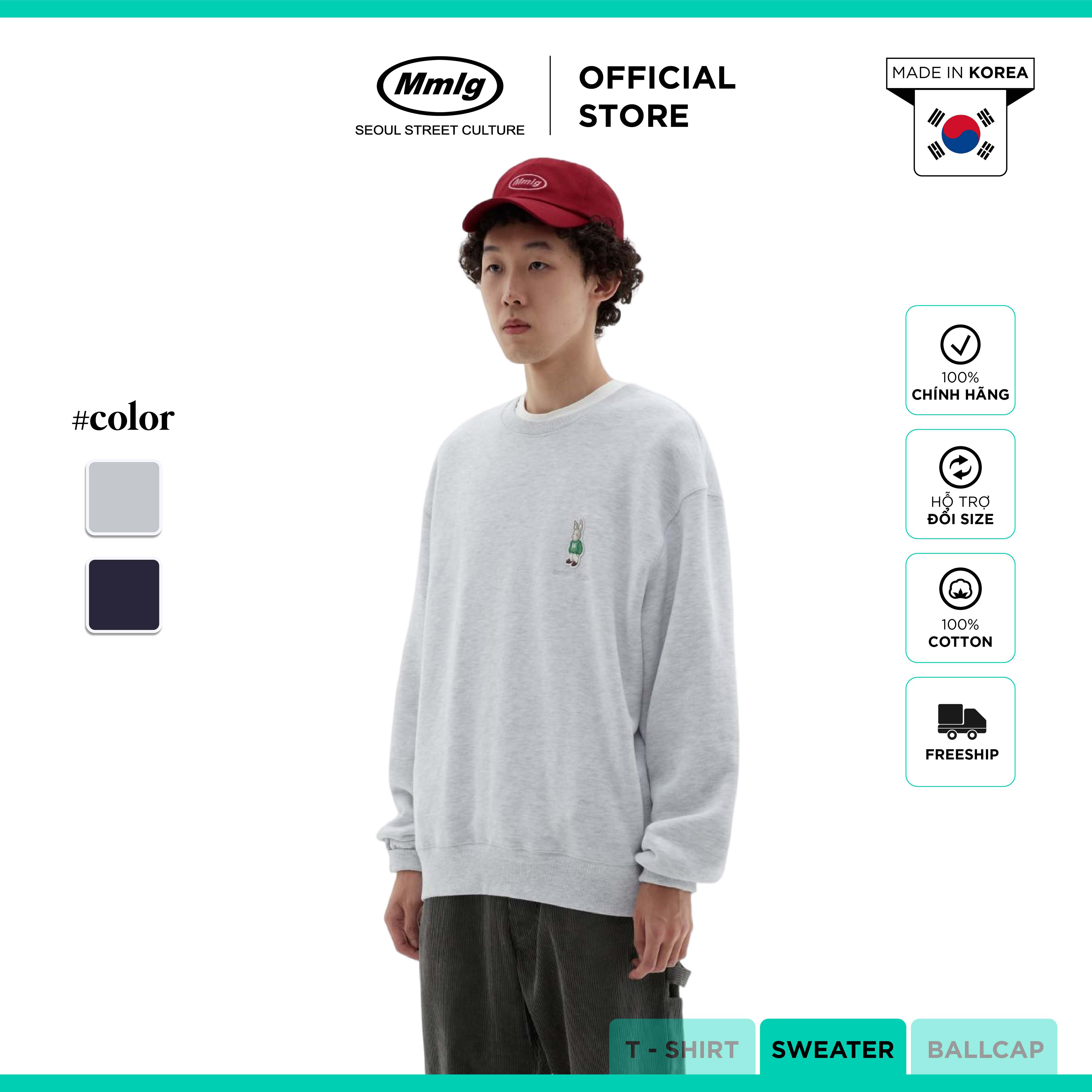 Áo tay dài Mmlg Melge Sweat - Áo Hoodie Sweater cho nam, nữ, unisex - MMLGS018