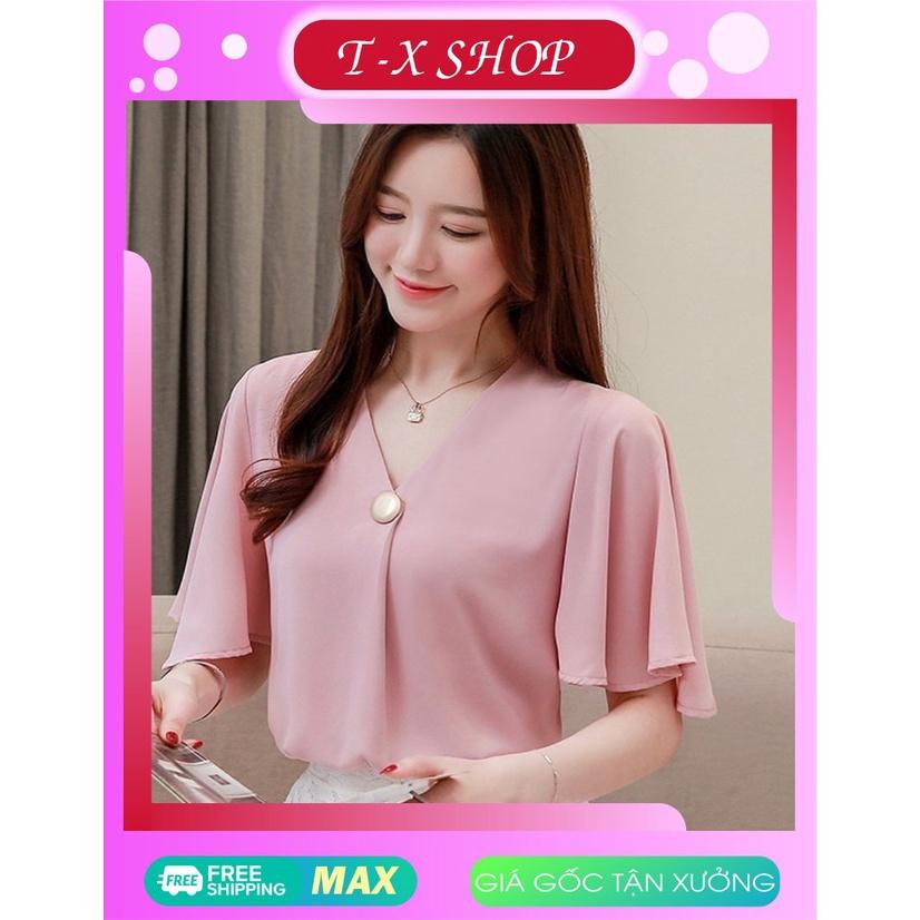 Áo Kiểu Cindy Tay Loe Công Sở Xinh Đẹp ÁO KIỂU NỮ CÔNG SỞ