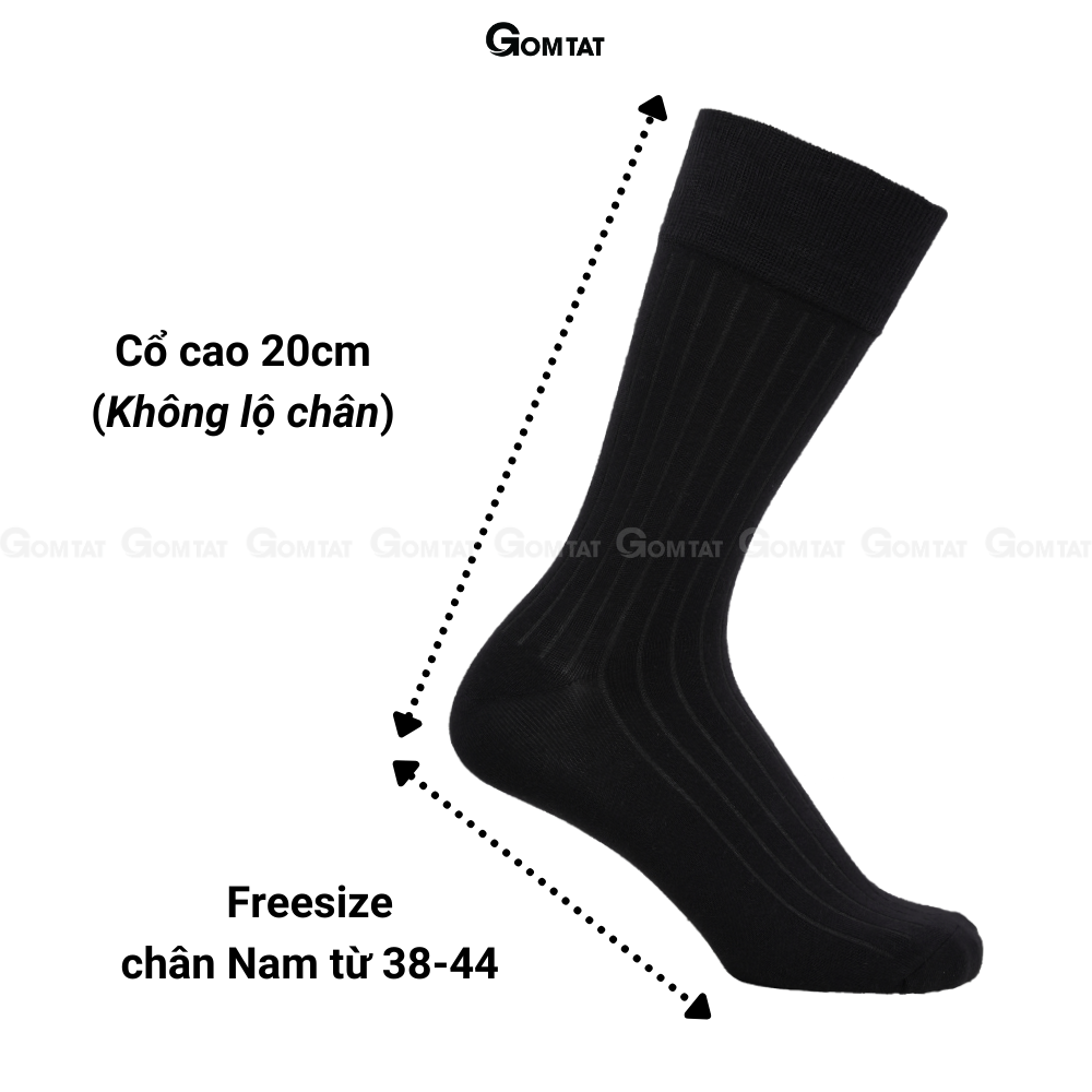 Hộp 5 đôi tất đi giày tây nam cổ cao mẫu MIX02, vớ nam công sở cao cấp, chất liệu cotton hút ẩm, thoáng khí - GOM-MIX02-CB5