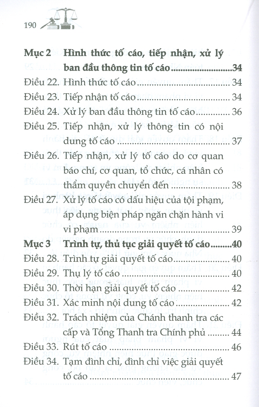 Luật Tố Cáo Và Văn Bản Hướng Dẫn Thi Hành