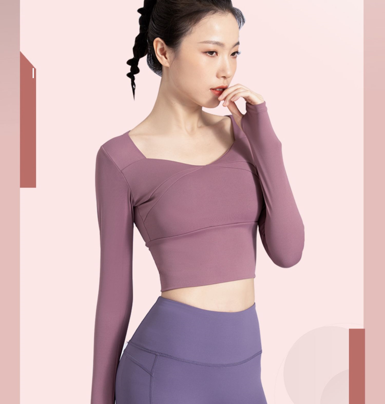 Bộ Đồ Tập Gym, Yoga, Aerobic Nữ - Quần Áo Thể Thao Nữ Áo Dài Tay Xỏ Ngón Và Quần Dài