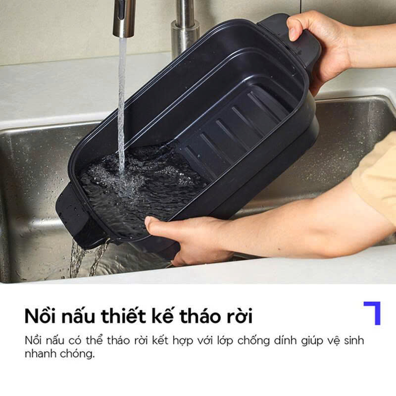 Nồi điện đa năng LocknLock dung tích 6L - Màu trắng - EJP261WHT - Hàng chính hãng