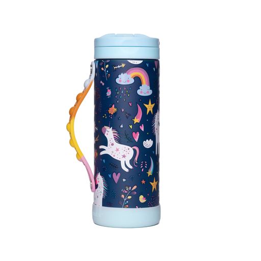Bình giữ nhiệt elemental Pop màu unicorn 414ml, inox 304, giữ nhiệt tốt, FDA Hoa Kì, bình đa năng có kèm ống hút cho bé đi học