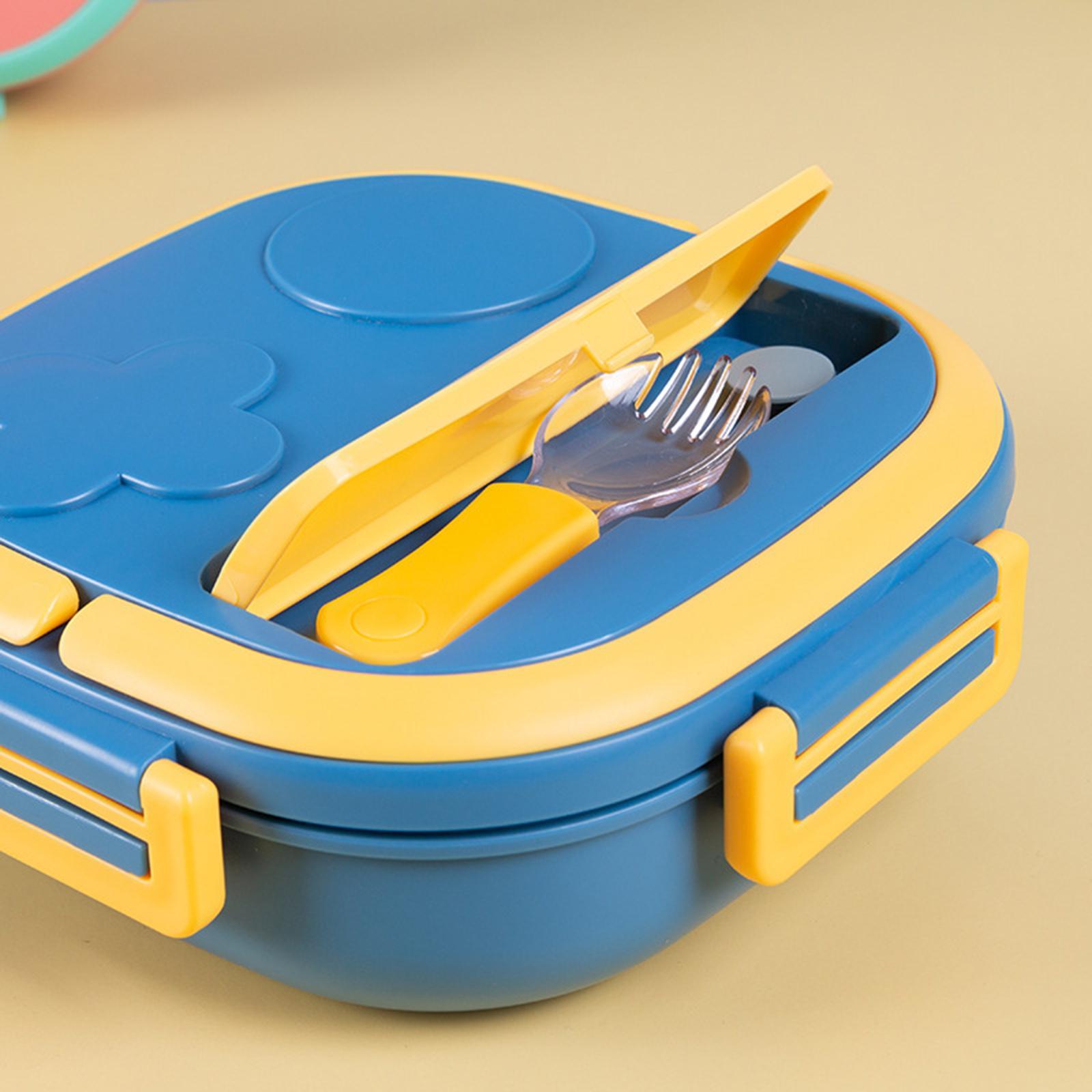 Food Storage Lunch Box Grids Portable Lid Square for Office Camping