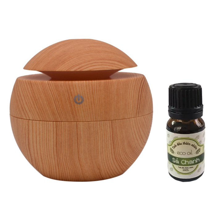 Combo Máy khuếch tán tinh dầu ô tô MKT08 và 1 chai tinh dầu sả chanh Eco oil 10ml