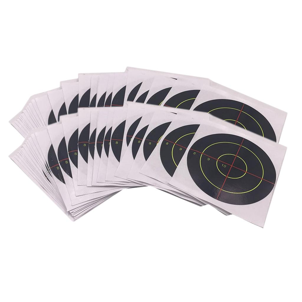100pcs Shooting Targets Reactive Splatter Adhesive Paper Target 7.5cm