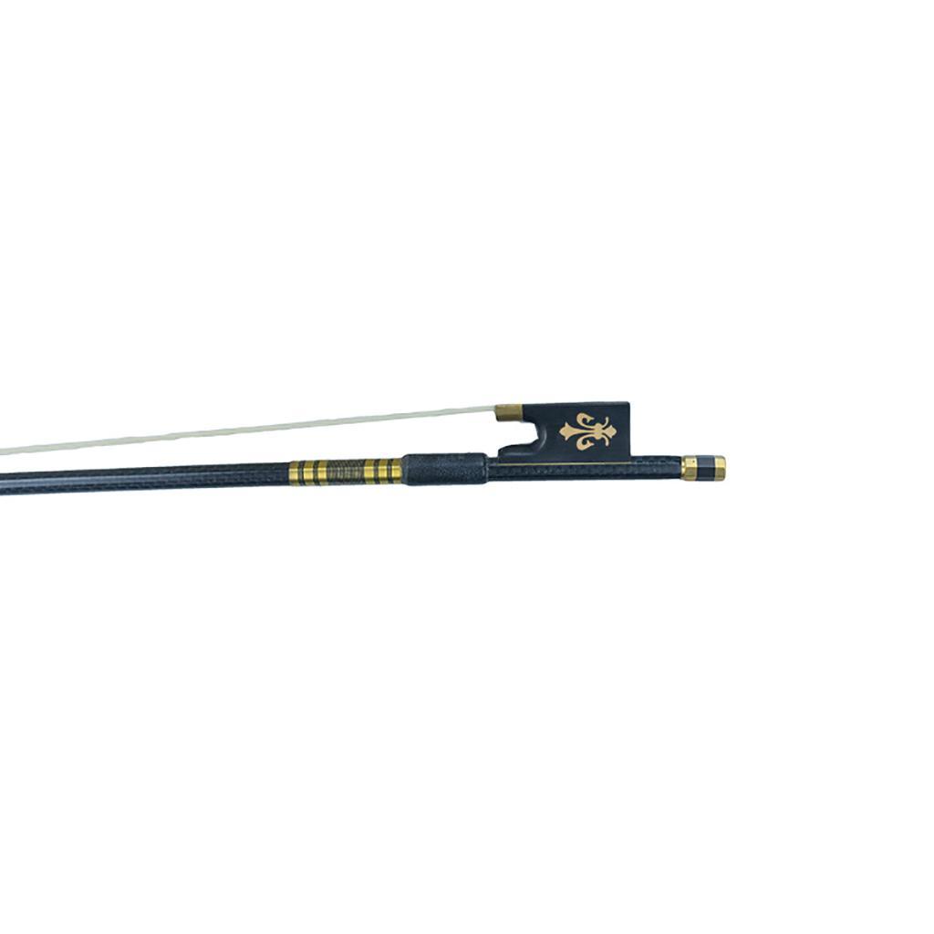 Complete 4/4 Carbon Fiber Violin Bow with Russian Mongolian Ebony Curl