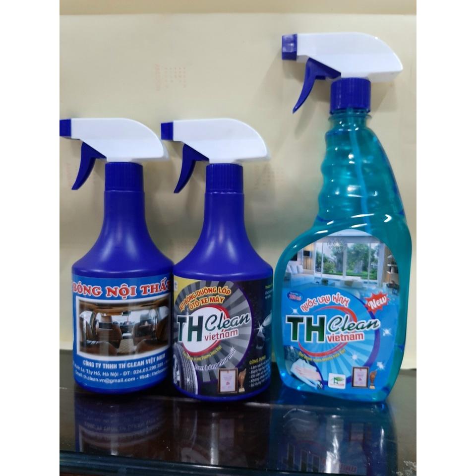 Xịt bóng lốp, dưỡng lốp ô tô TH CLEAN VIỆT NAM chai 500ml