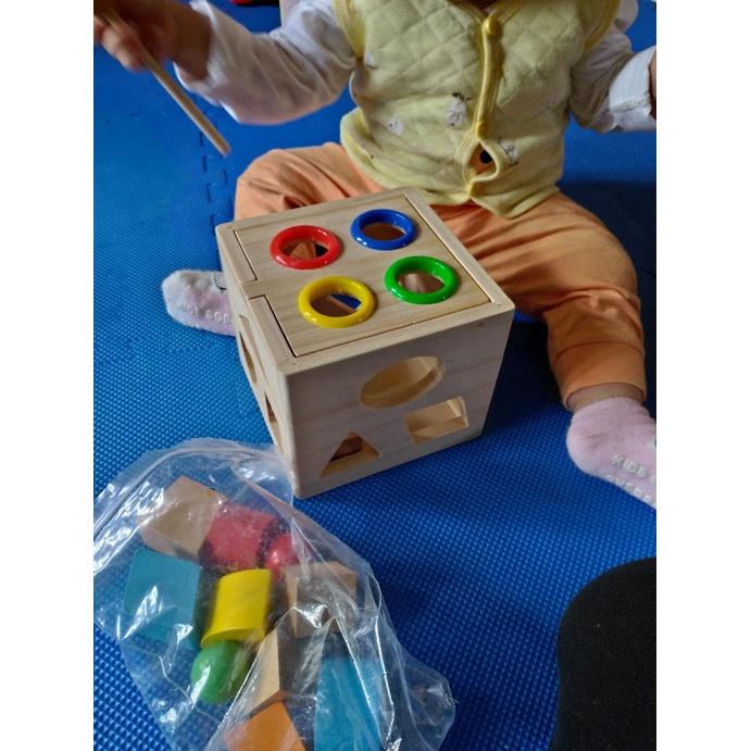 Đồ Chơi Đập Hộp Thả Hình Khối Kết Hợp Với Đồ Chơi Đập Bóng Cho Bé Giúp Bé Phát Triển Trí Tuệ Và Tư Duy