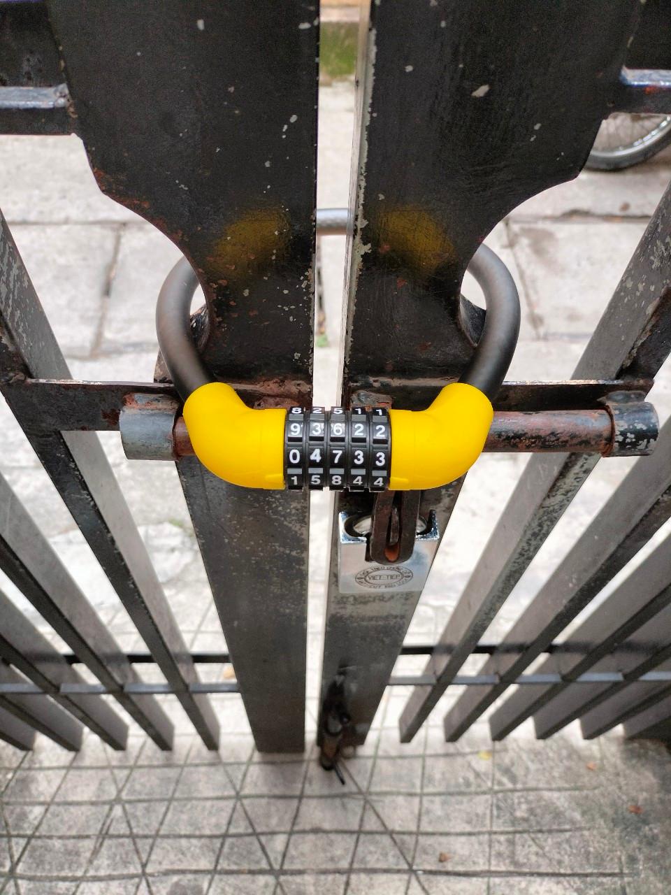 Khóa dây 5 số chống trộm xe đạp, máy, khóa cổng, cửa kính cực chắc chắn loại to