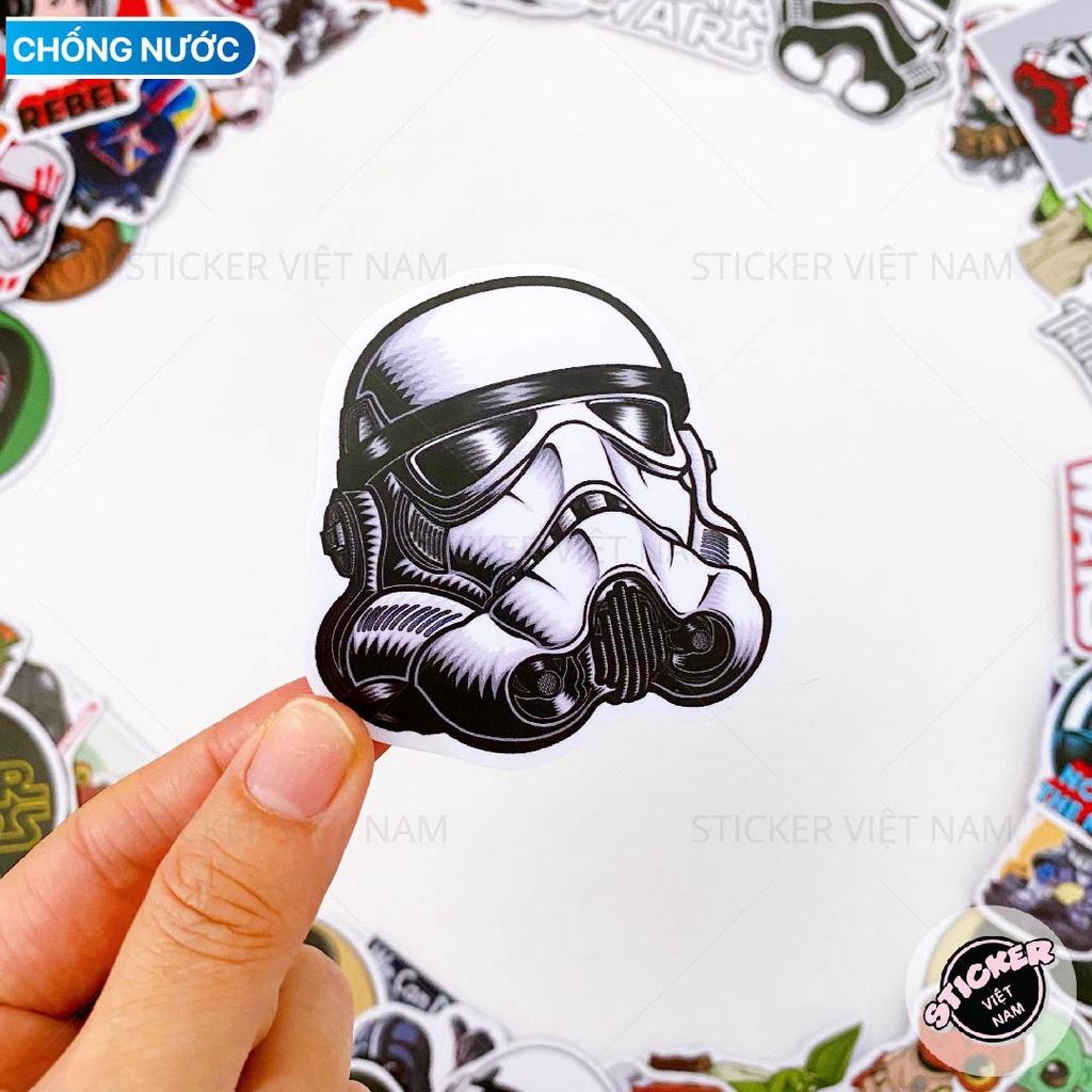 Sticker in hình STAR WARs  - Dán Trang Trí - Chất Liệu PVC Cán Màng Chất Lượng Cao Chống Nước, Chống Nắng, Không Bong Tróc Phai Màu