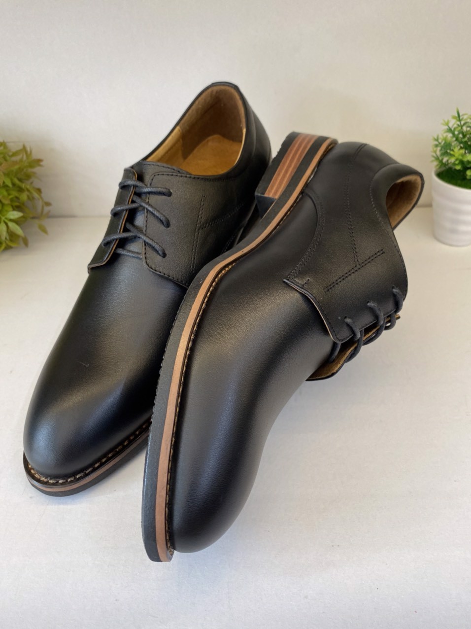 Giày Tây Nam TB08 Size 44-45-46-47 Giày Công Sở Bigsize Da Bò Thật Nềm Êm Chân Giày SAGO’S Bảo Hành 12 Tháng 