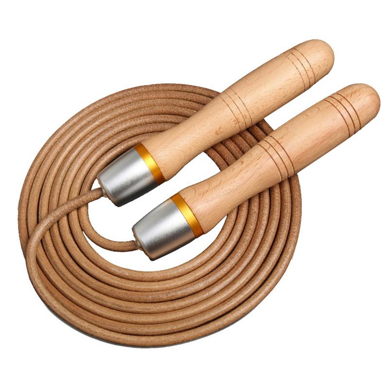 Dây Nhảy Có Tay Cầm Bằng Gỗ Và Da Dây Có Thể Điều Chỉnh Tốc Độ Dây Nhảy Dành Cho Nữ Tập Huấn Luyện Tập Gym Thể Hình
