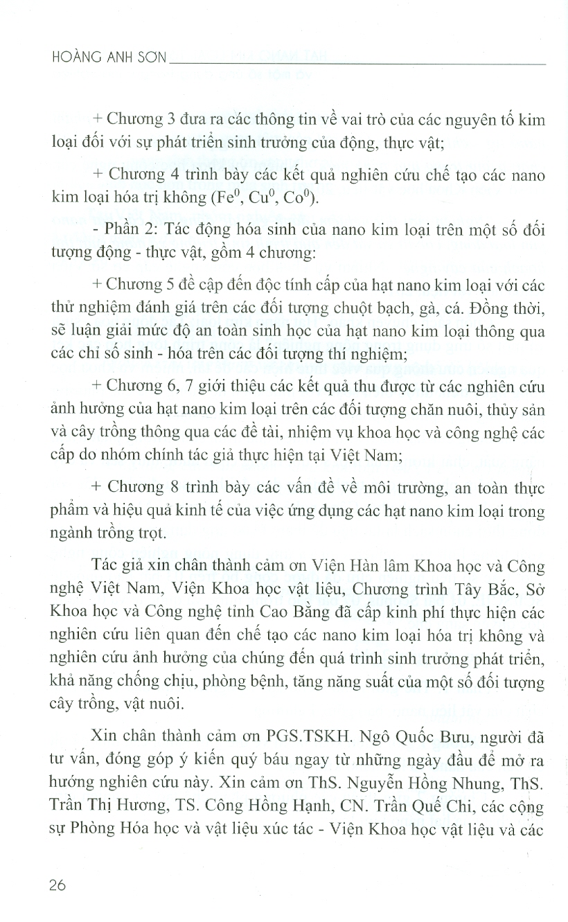 Hạt Nano Kim Loại: Tác Động Hóa-Sinh Và Một Số Ứng Dụng Trong Nông Nghiệp (Bìa Cứng)