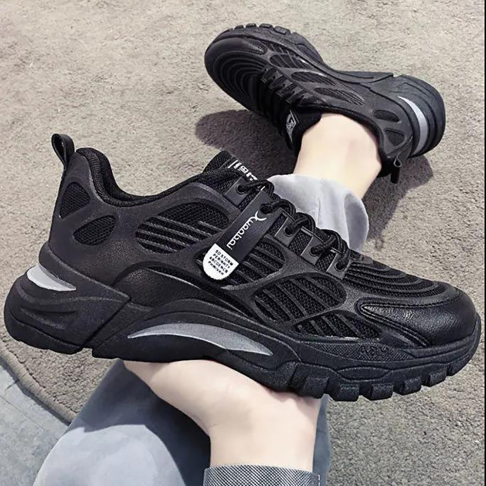 Giày Thể Thao Nam GEMI - Giày Sneaker Màu Trắng - Đen, Dáng Thể Thao Dễ Phối Đồ - G5316