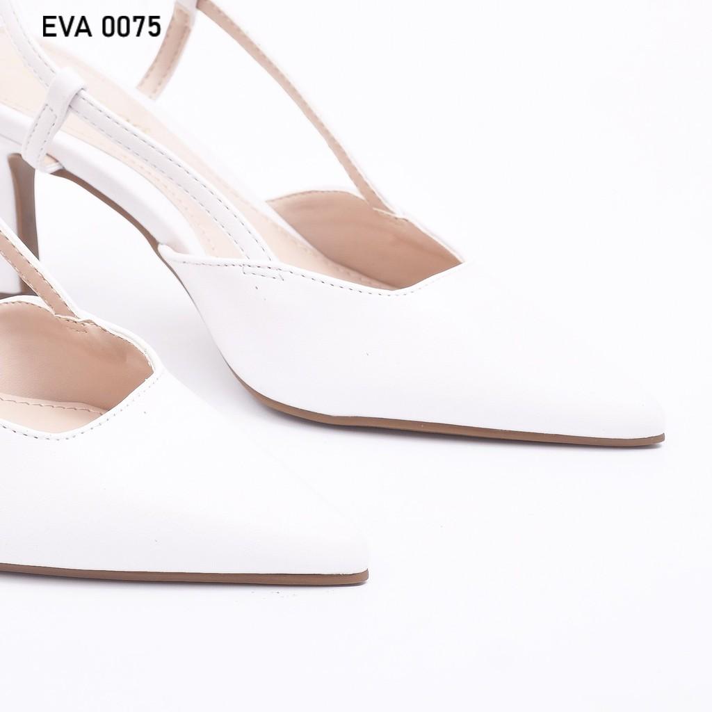 Giày hở gót đế nhọn mũi nhọn da cao cấp 5cm Evashoes EVA0075