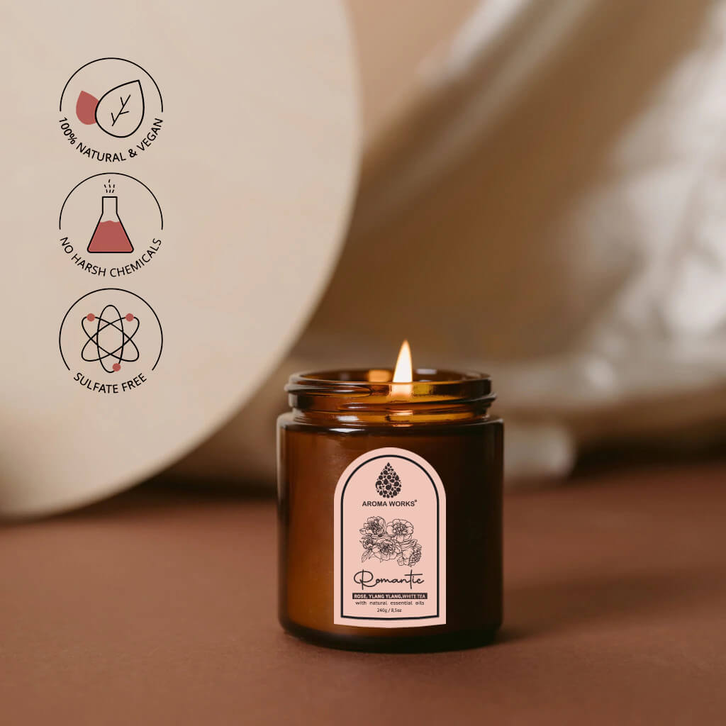 Nến Thơm Thiên Nhiên Aroma Works Aromatherapy Scented Candle - Romantic