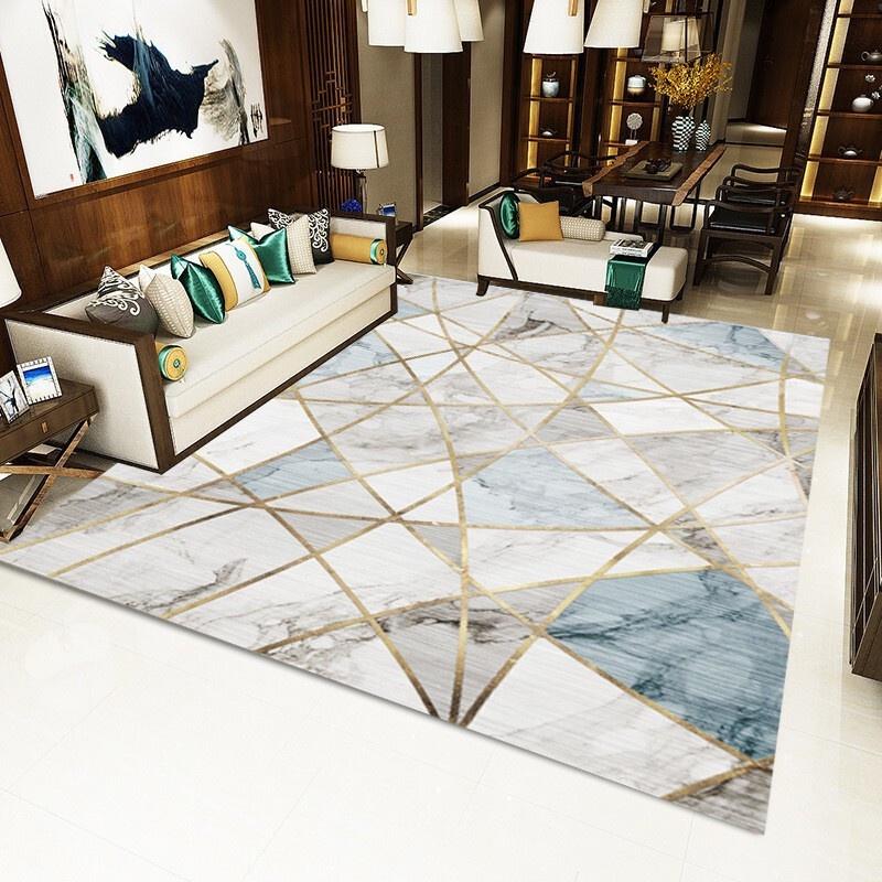Thảm hình học phòng khách ghế sofa bàn cà phê đệm phòng ngủ chăn đầu giường dày chống trượt chân thảm thảm cửa