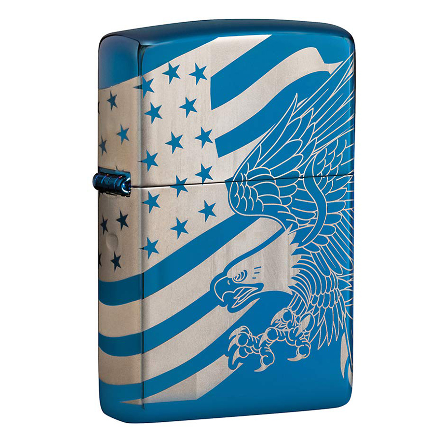 Bật Lửa Zippo 49046 – Zippo Patriotic Design High Polish Blue