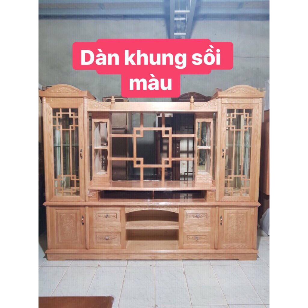 Kệ 2 cột kính giàn khung