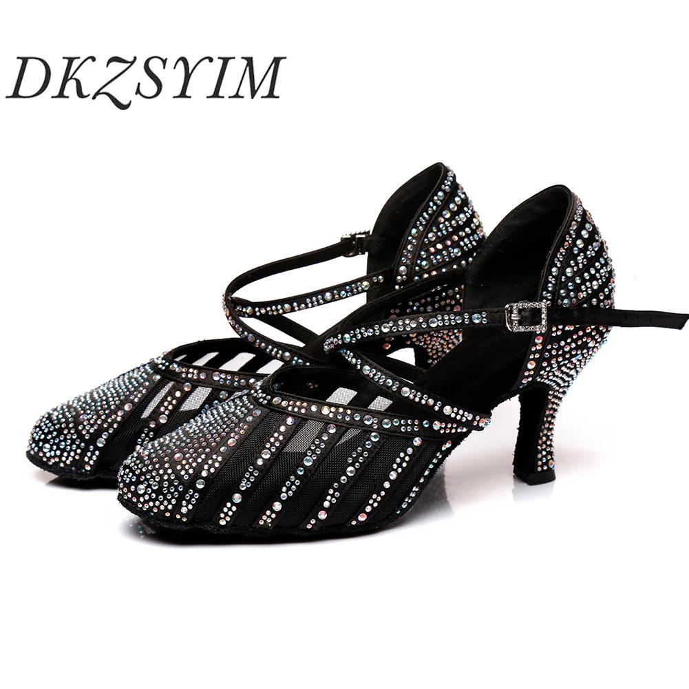 Giày khiêu vũ Latin Dkzsyim Latin Latin Đoàn Modern/Tango Dance Color: Black 3CM Shoe Size: 5