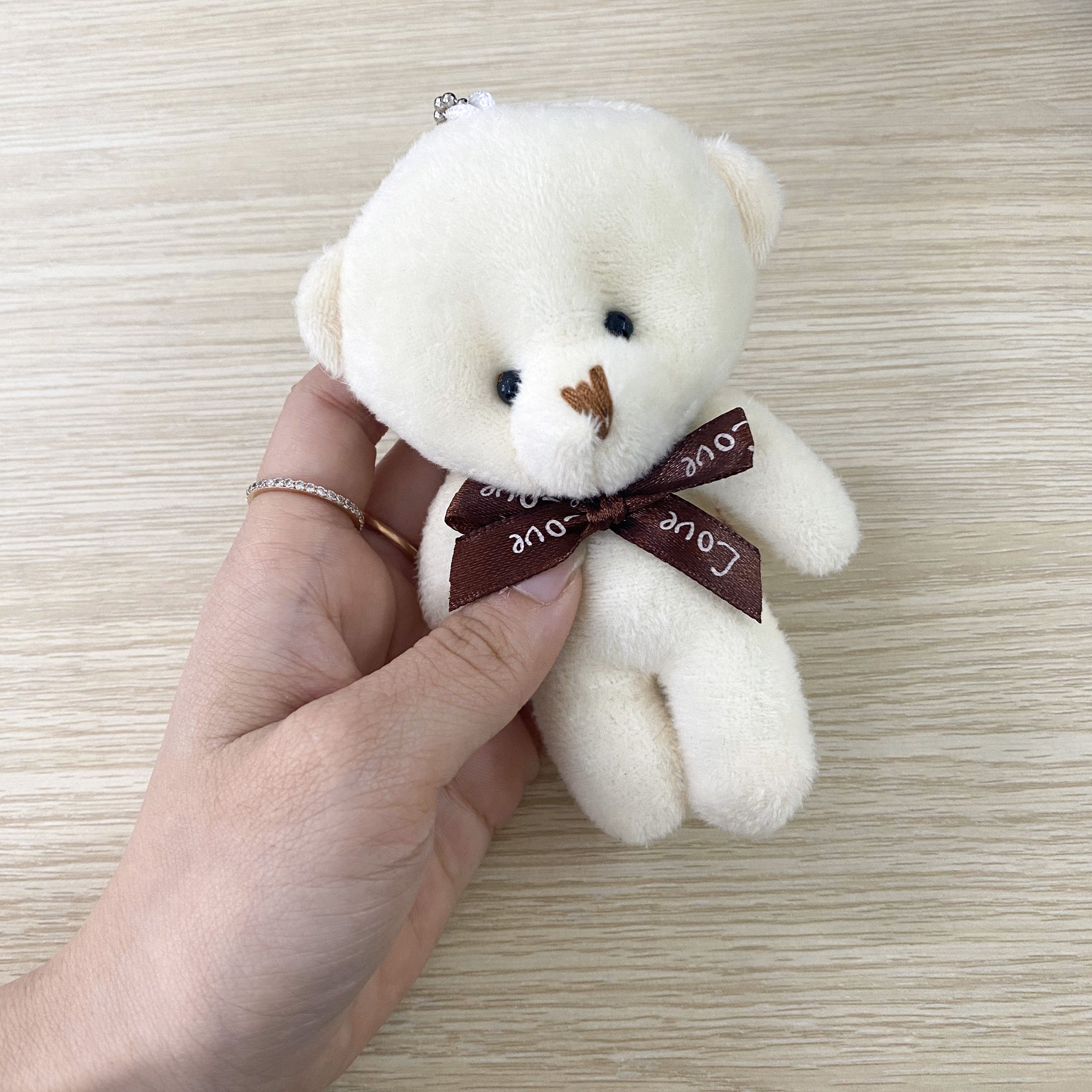 Móc khóa gấu Teddy nhồi bông dễ thương - màu ngẫu nhiên